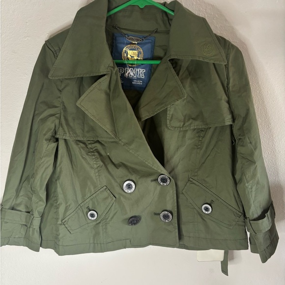 Victoria's Secret Other - Victoria's Secret Olive Trench Coat